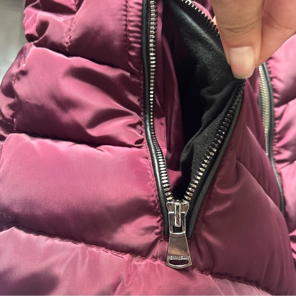 Perry Ellis Portfolio Purple Puffer Jacket with Leopard Print Lining - Picture 8 of 14